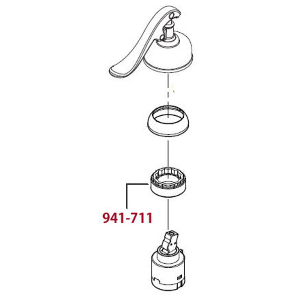 Pfister Bathroom Parts, Retg Nut 35Mm Cart Br 941-7110